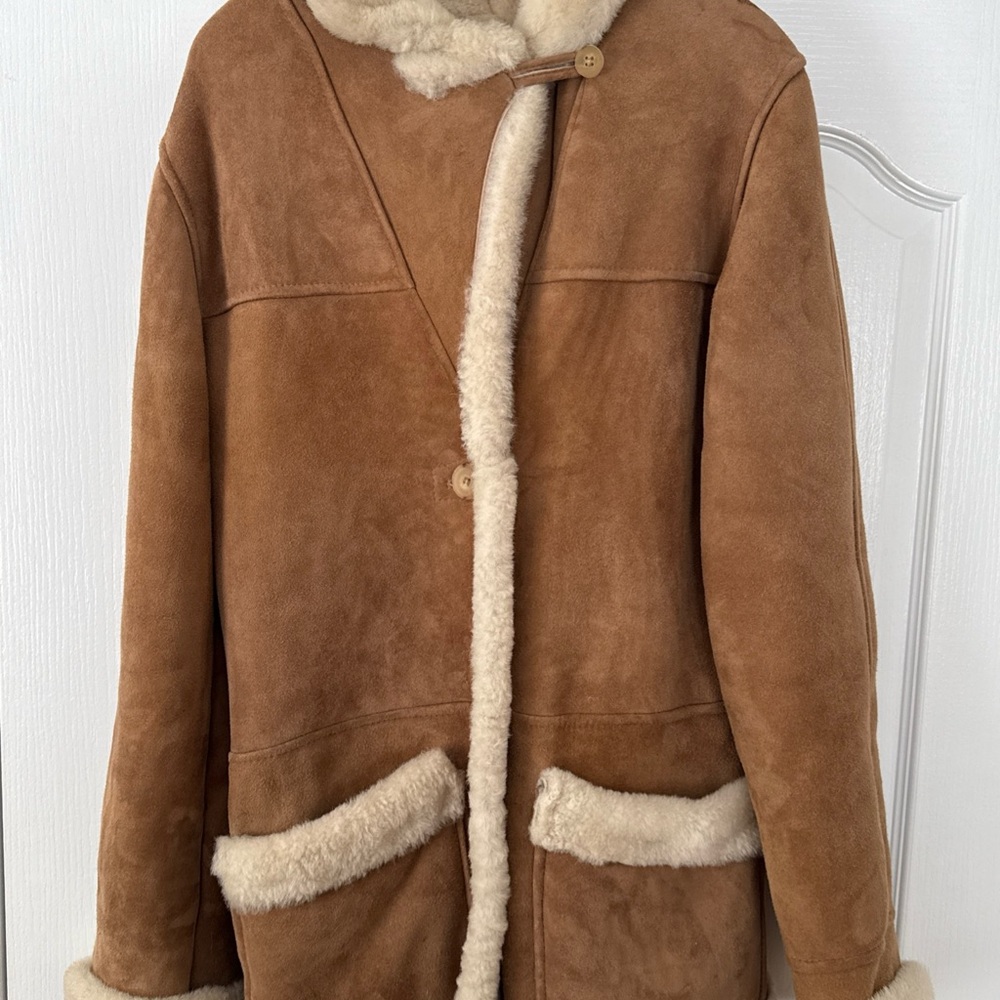 Vintage Ardney Shearling Lambskin Leather  Lamb Coat Womens XS/S